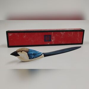 FREE Bird Letter Opener Handmade Wood Carved NIB